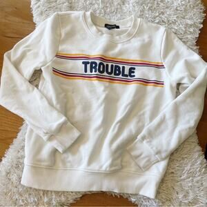 Forever 21 Trouble 80s look graphic tee shirt juniors size medium M